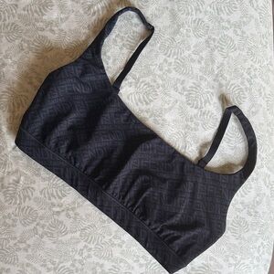 Fendi x Skims Black Logo Bralette - Designer Women's Intimates